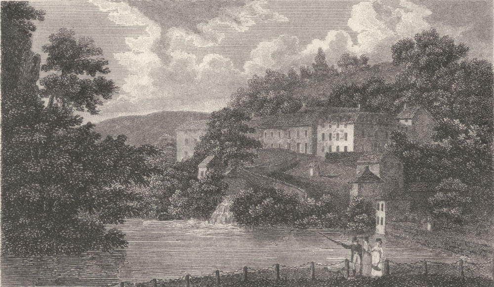 DERBYSHIRE. Matlock 1808 old antique vintage print picture